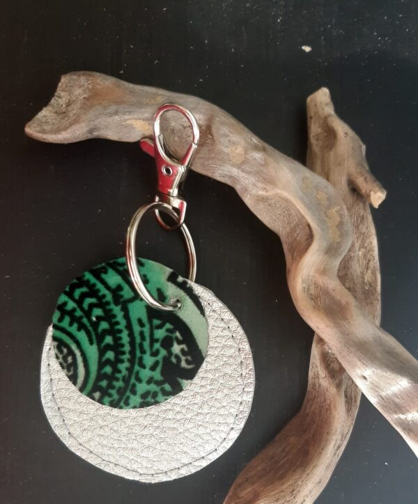 soie vert simili cuire or