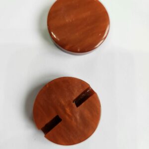 gros bouton effet nacré brique