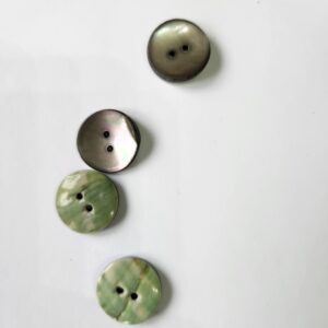 bouton rond vert nacrée