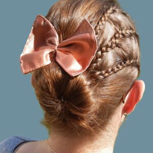 barrette en soie rose