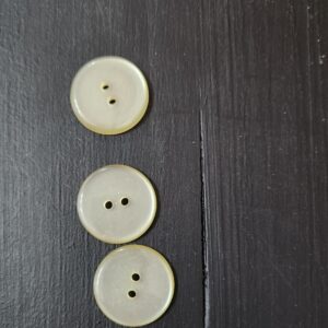 bouton rond ivoire bombé