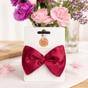 barrette en soie fuschia