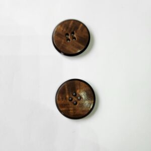 bouton rond effet bois sombre